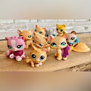 Littlest Pet Shop set of 9 cats (ID# in description)